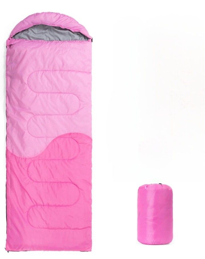 Htmeybg Sleeping Bag - 3 Seasons, Pink