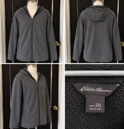 Eddie Bauer Men's 2XL Full-Zip Fleece Hoodie