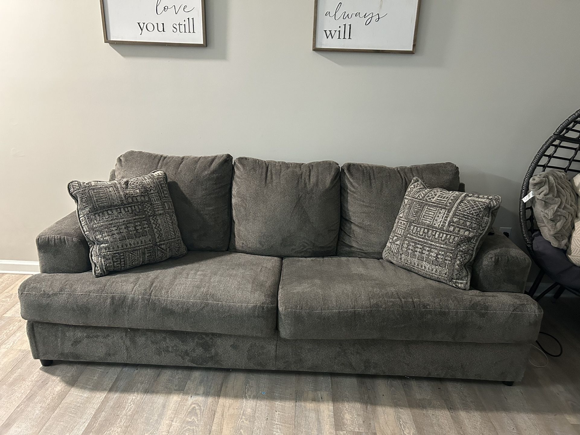 Grey Couches Pretty Good Shape