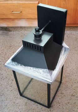 New Black Outdoor Wall Lantern Light Fixture