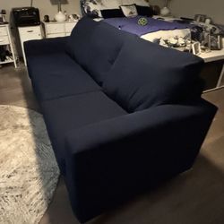 Navy blue couch