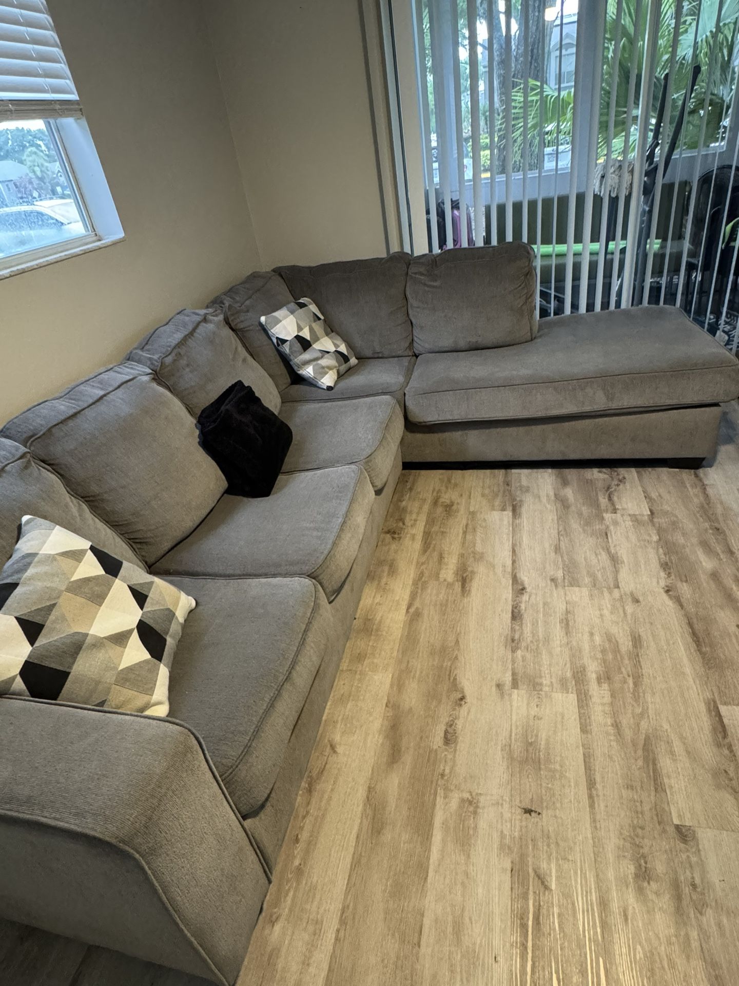 L Shape 2 Piece Sectional Couch