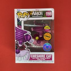 Funko POP! Disney Cheshire Cat #1199 PIAB Exclusive FLOCKED Glows Dark Chase L03