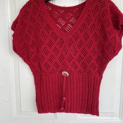 RED Woman Vest Size S-M