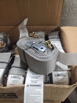 2" x 16' Gray E-Track Cam Buckle Strap