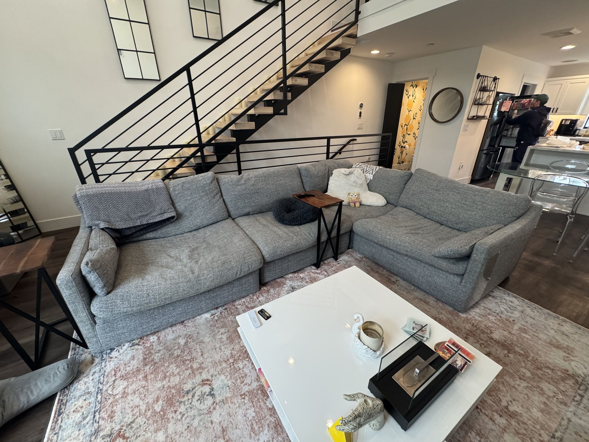 Grey Modular Couch (7 Pieces)