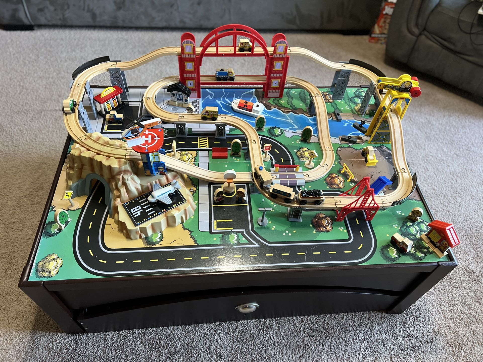 Kidkraft Metropolis Train Table Set with Storage