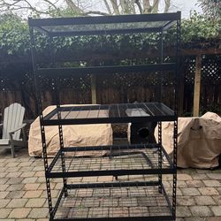 Metal Storage Unit with Adjustibe Shelves 48x24x78