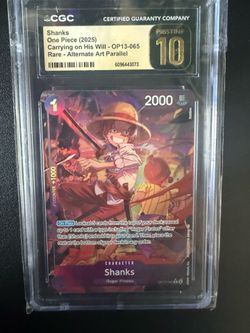 2024 ONE PIECE EMPERORS IN NEW WORLD MONKEY D LUFFY OP09-119 SEC CGC 10 PRISTINE