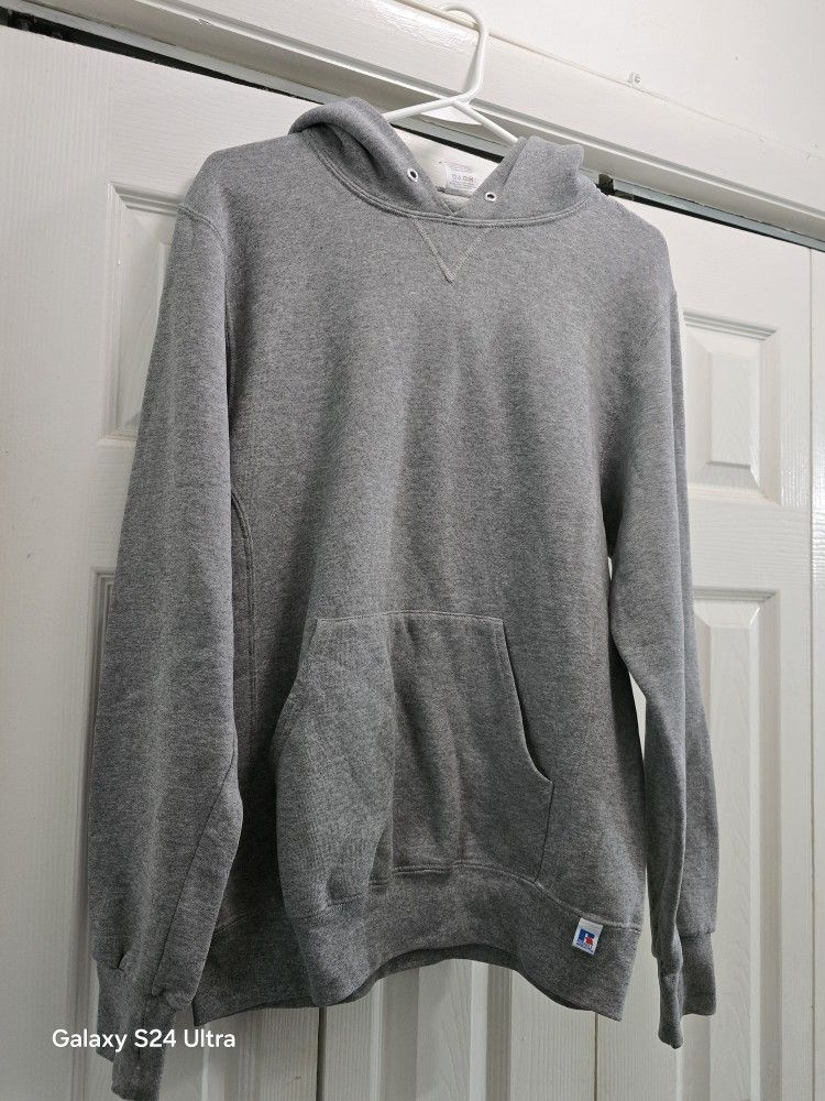 Vintage Made in USA Russell Athletic Gray Hoodie Sweatshirt Size M 90s