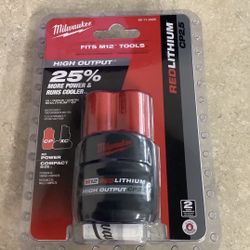 Milwaukee M12 2.5 High Output Battery 