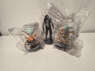 Star Wars Grogu 2pcs and Lobo-(Supergirl movie) AMC character toppers