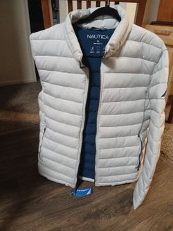 NWT Men's Nautica Performance Gray Puffer Jacket / Coat - XL
