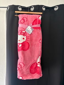 Hello Kitty Pink Faux Rabbit Fur Throw