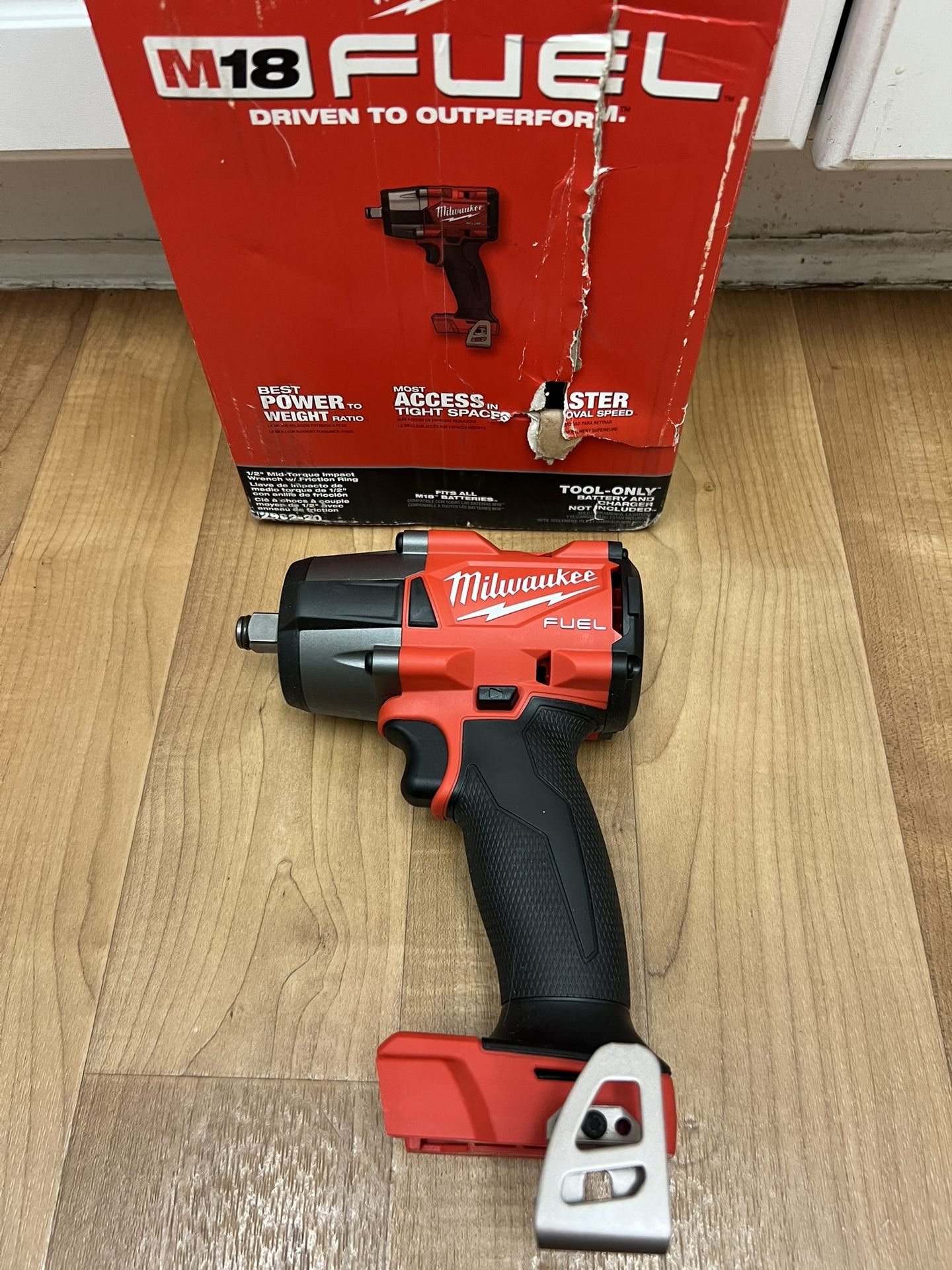 Milwaukee M18 FUEL Gen-2 18V Lithium-lon Brushless Cordless Mid Torque 1/2 in. Impact Wrench w/Friction Ring (Tool-Only)