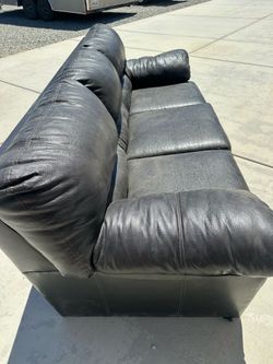 Espresso leather couch