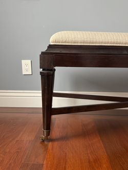 Stanley Furniture Nash Upholstered Bed End Bench with Casters