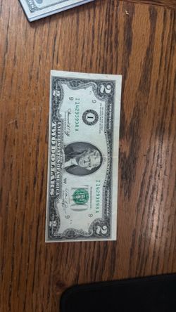 US $2 Dollar Bill Collectible Note