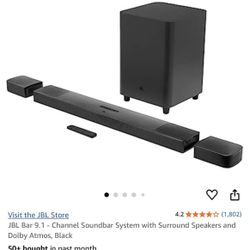 JBL Bar 9.1 - Channel Soundbar System with Surround Speakers and Dolby Atmos, Black