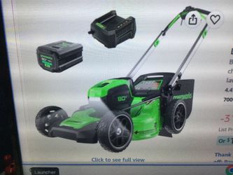 GREENWORKS 80V 21IN. SELF- PROPELLED LAWN MOWER, 4.0 AH BATTERY CHARGER BRUSHLESS MOTOR WITH LED HEADLIGHT AND RAPID CHARGER SELF PROPELLED DRIVE