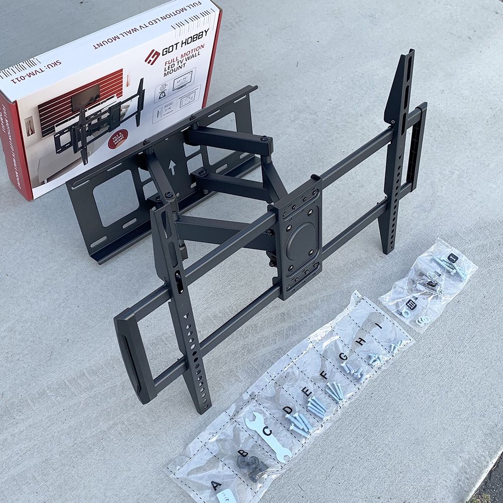 Brand New $35 Large Swivel 37-75” TV Wall Mount Bracket, VESA 600x400mm, Max Weight 110 LBS 