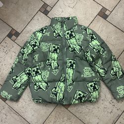 NWT Minecraft boys puffer jacket size XL 14/16