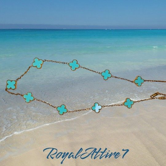 Turquoise Clover Necklace