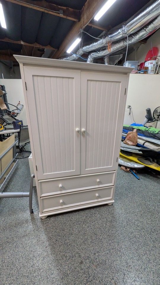 White Armoire. TV Cabinet $60 City Of Orange π