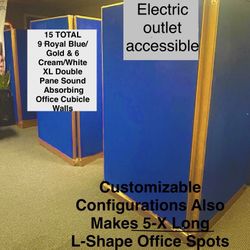 XL Double Paned Cubicle/Partitions