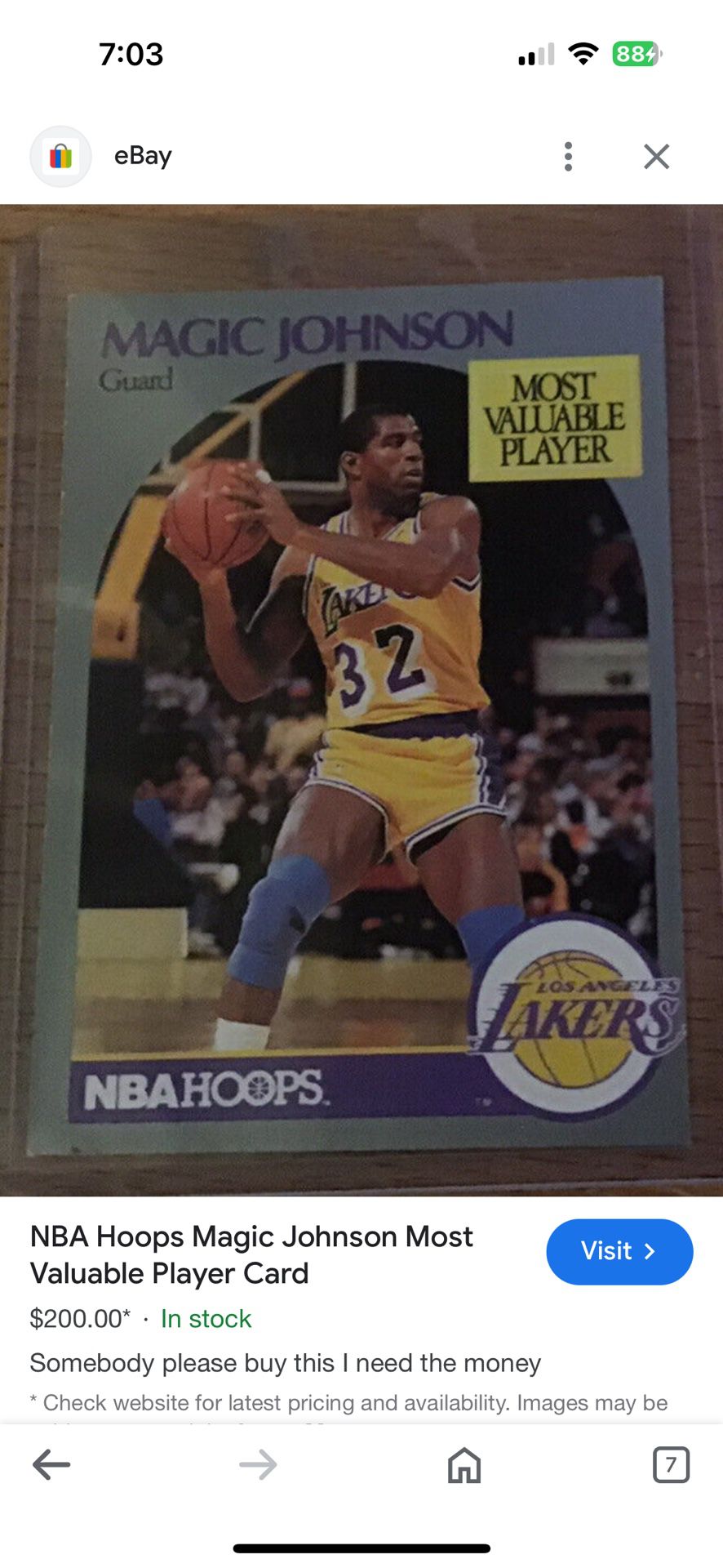 3 Excellent Condition Magic Johnson Basketball Cards