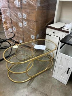 40”Glass Top Coffee Table With Metal Frame(0461-1) 70 each