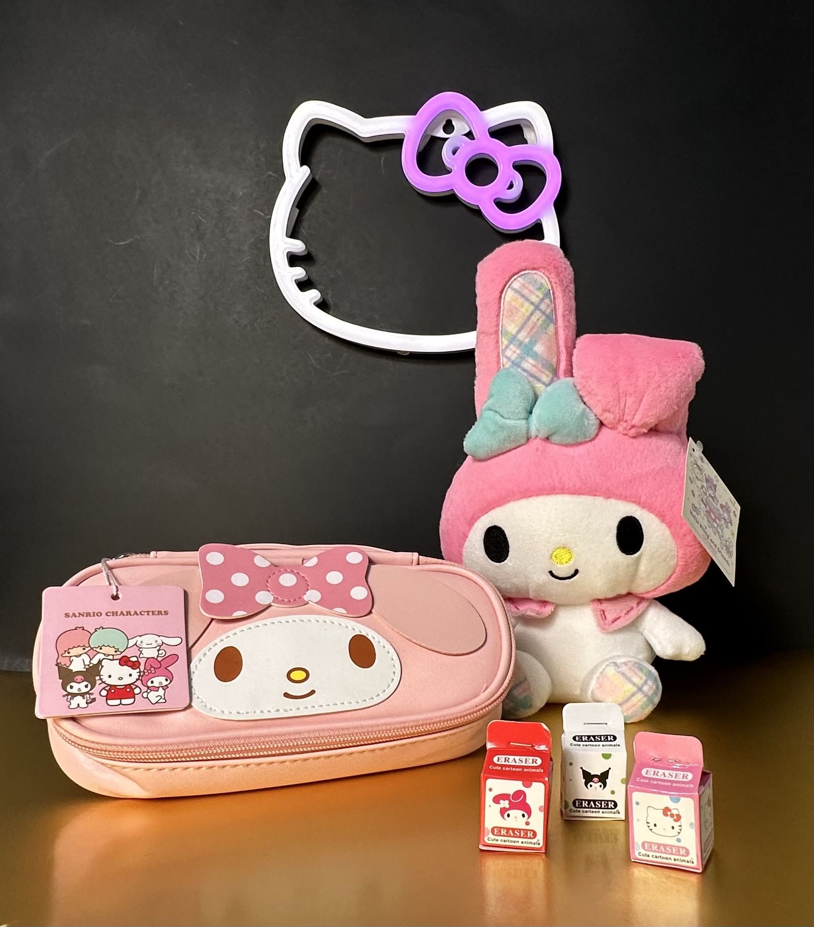 My Melody Pencil Case And Plush 