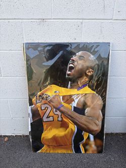 Kobe Bryant Poster - Lakers #24 Jersey Pull, Large Laminated Wall Art
