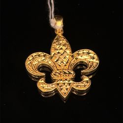 14KT Yellow Gold Fleur De Lis Pendant 4.00g 129260/12