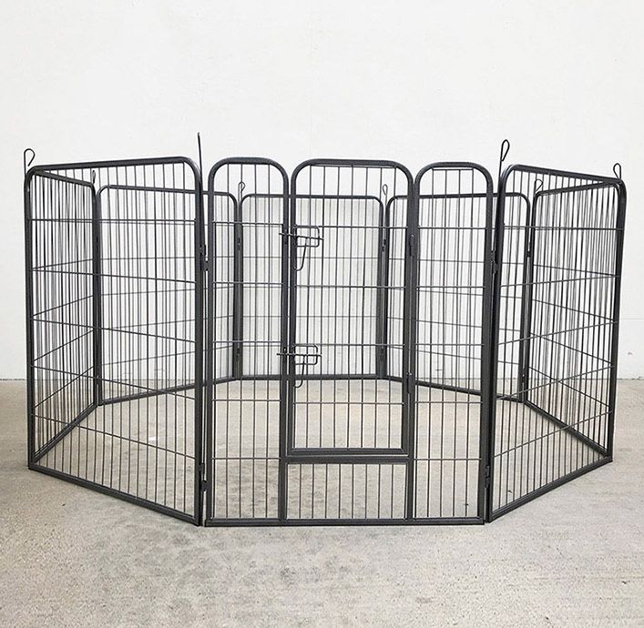 (Brand New) $95 Dog 8 Panel Playpen Each Panel 40” Tall X 32” Wide Heavy Duty Pet Exercise Fence Crate Kennel Gate