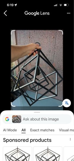 Geometric black chandelier