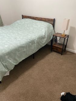 Queen size bed and mattress