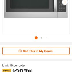 Stainless Steel GE Microwave