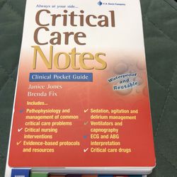 Nurses Critical Care Notes Clinical Pocket Guide