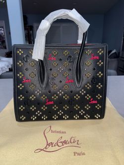 Christian Louboutin Black Studded Leather Tote Bag