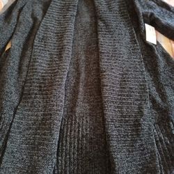 Black Chenille Cardigan