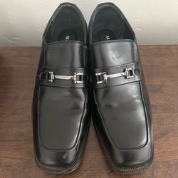 Alfani Men’s Black Slip-On Dress Shoes Size 13W – Lightly Used With Box