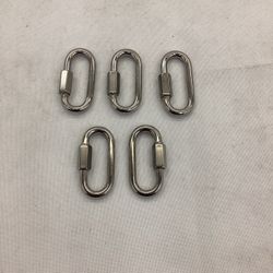 5 PC 1/4'' Marine 316 Stainless Steel Quick Link Shackle Boat WLL 1,200 LBS