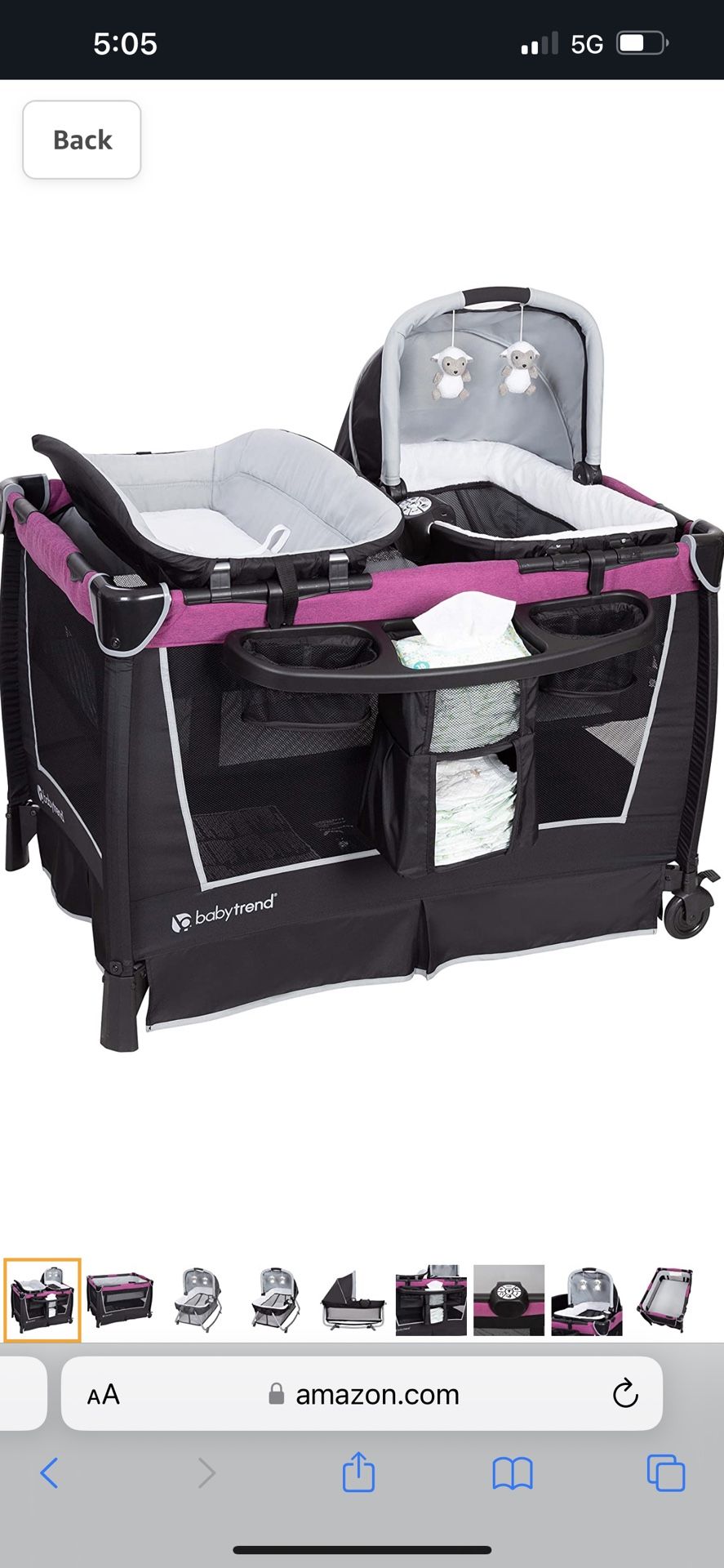 Brand New Baby Trend Pack N Play Bassinet With Changing Table 