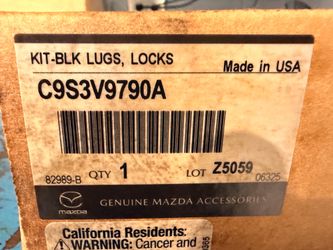 Black 20 piece wheel lugs and lock set .