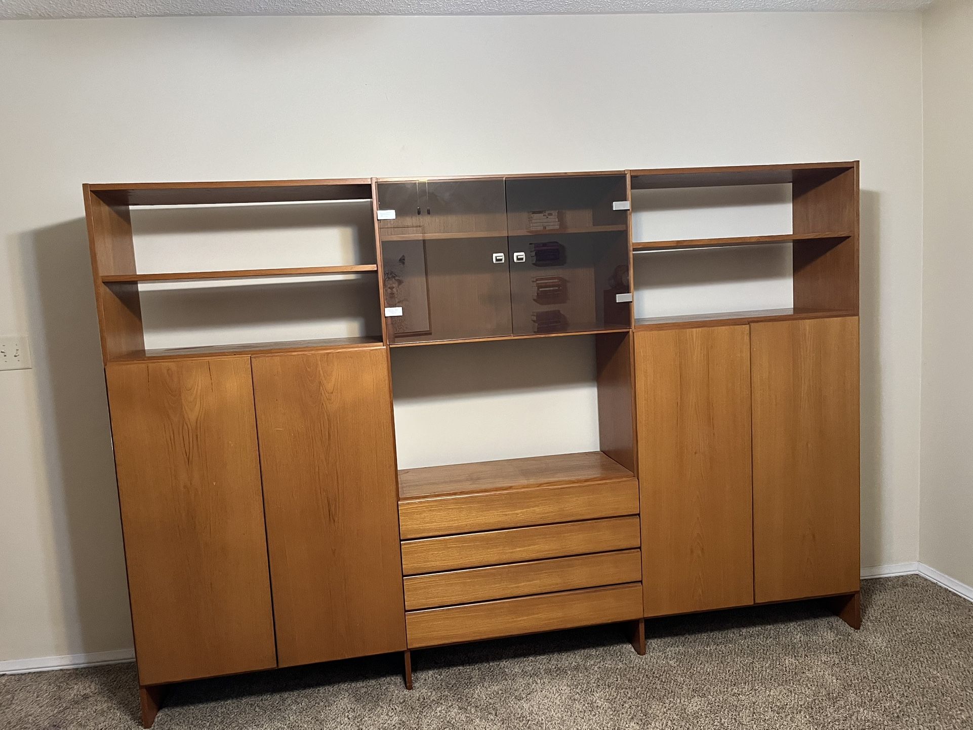 Mid century Modern, Danish Teak Wall Unit.  