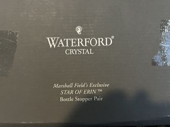 Waterford Crystal Bottle Stoppers Set 2 Boxed