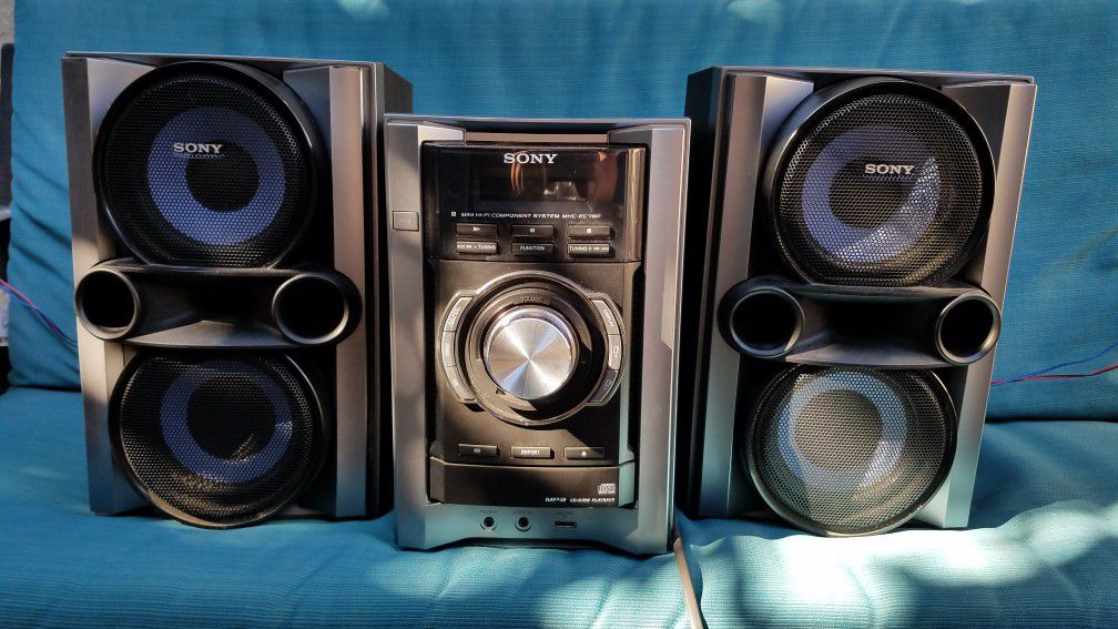 Sony 150W Stereo Speakers for use with TV, AUX input, Home Theater Systems, and Gaming