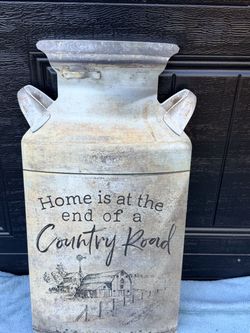 Farmhouse Decorative Metal Milk Can