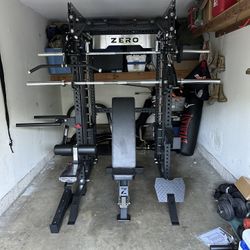 Smith Machine 400 | Adjustable Bench | 245lb Cast Iron Olympic Weights | 7ft Olympic Bar | Fitness | Gym Equipment | FREE DELIVERY/INSTALLATION 🚚 🛠️